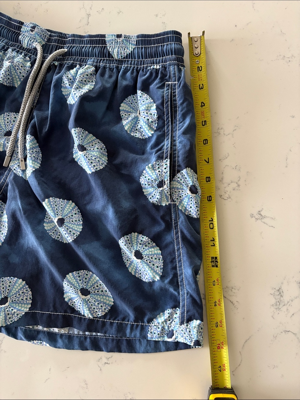 Authentic Vilebrequin Moorea Swim Trunks Blue Sea Urchin Oursinade Men’s Large - Picture 10 of 12